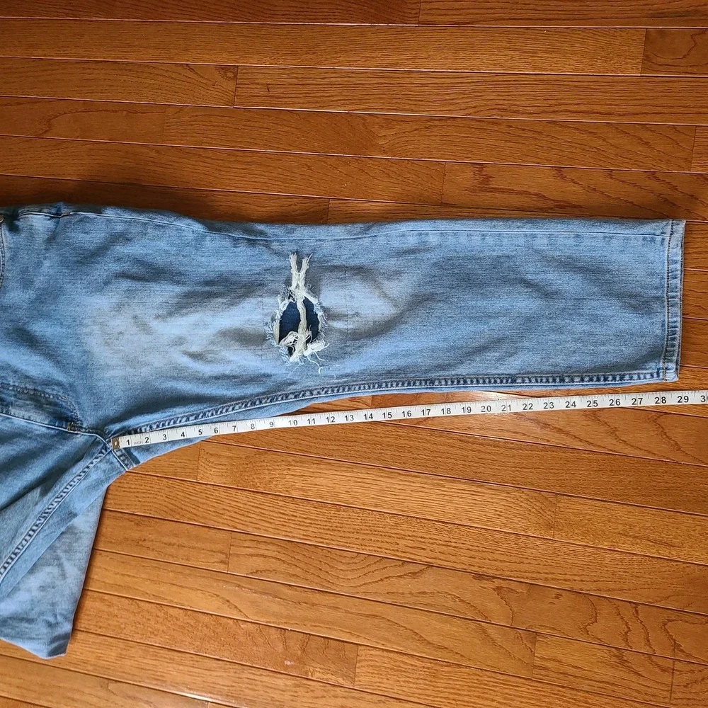 True Nation by‎ DXL Wild Pride Jeans Mens 44x30 Tapered Fit Distressed Denim NEW